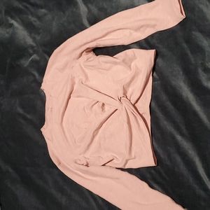 Lululemon crop twist top - size 6 - pink